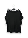 LOVEme Completo blusa con alamari e shorts on viscosa goffrata