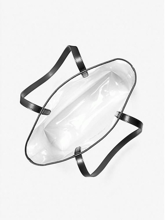 LG NS TOTE CLEAR VINYL TOTE 35S4S01T3P/BLACK MICHAEL KORS