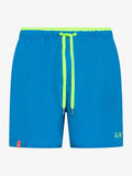 SUN68 SWIM PANT FLUO DETAIL WAISTBAND