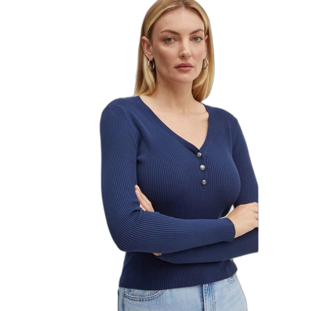 BLAIRE VN LS HENLEY SWTR W4YR16Z2V62/G7JX GUESS