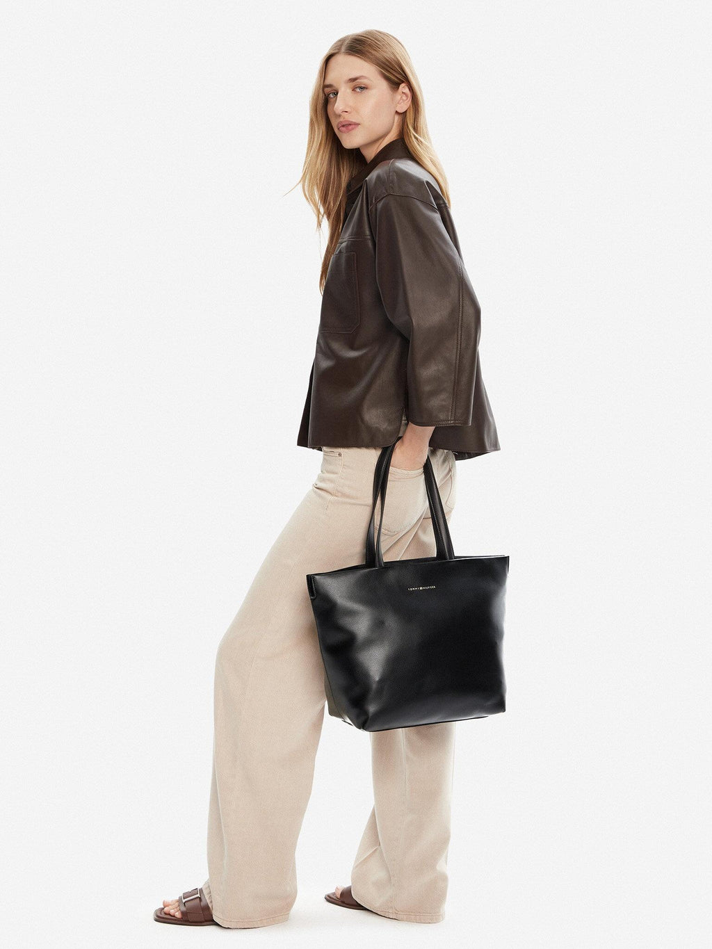 TH LOGOTAPE TOTE AW0AW17693/BDS TOMMY HILFIGER