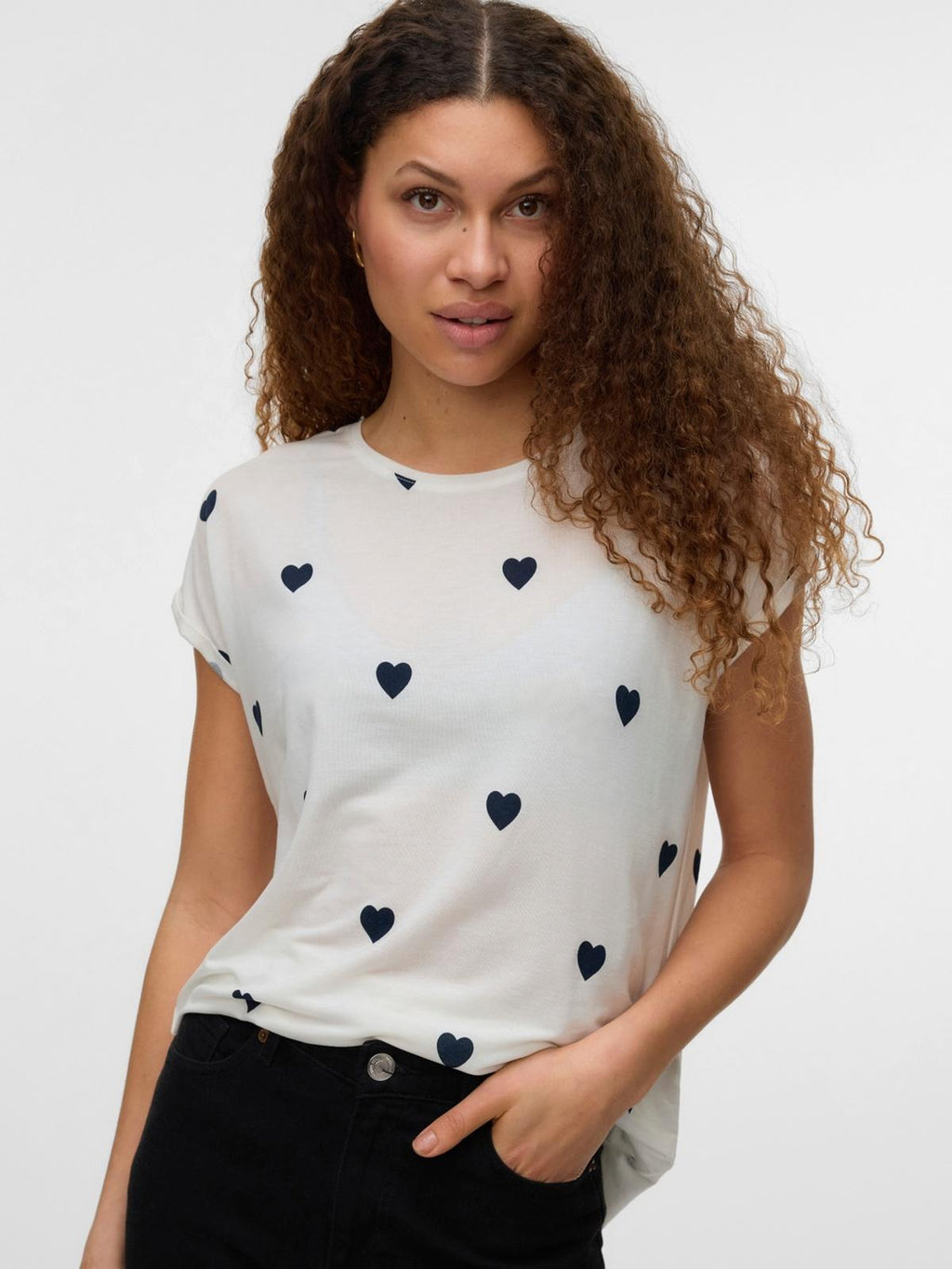 10214302/Snow White NAVY BLAZER VERO MODA