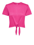 ONLY ONLAMBER LIFE S/S GLITTER KNOT TOP JRS