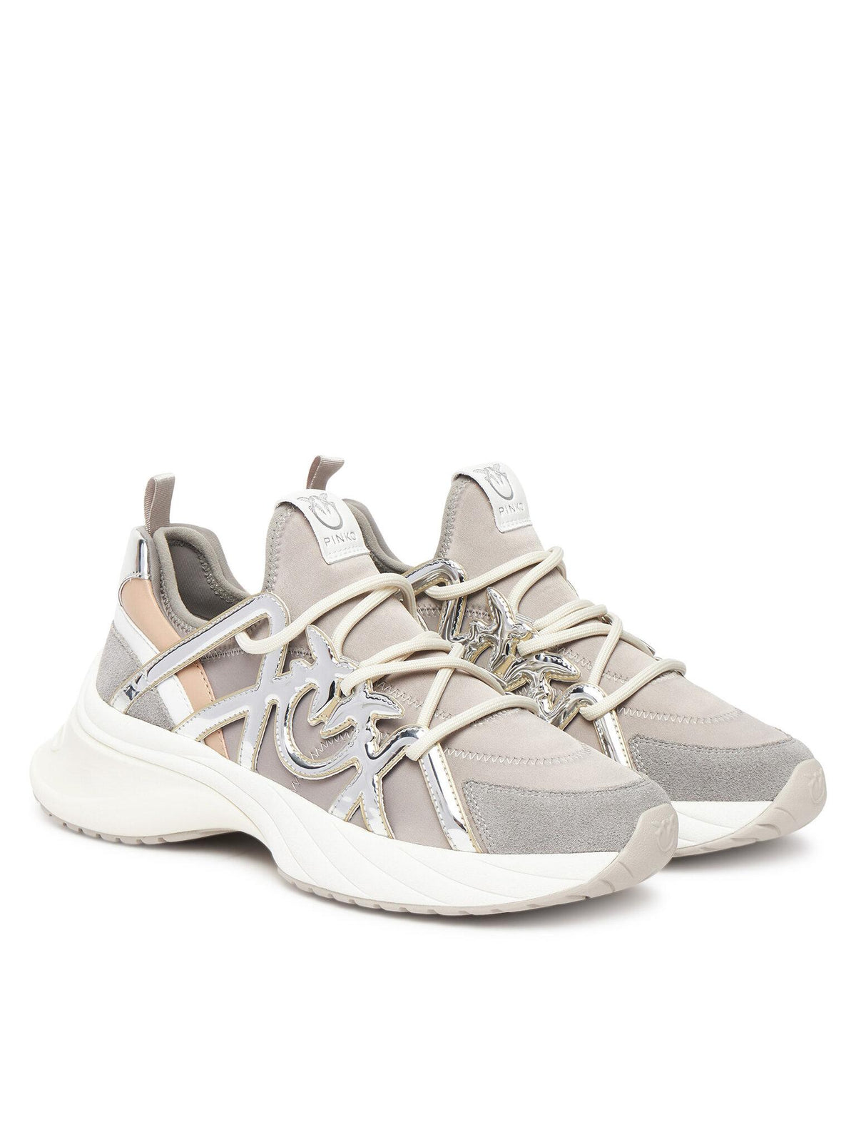 ARIEL 01 - SNEAKER SATIN/COW SUEDE/MIRROR CAGE 