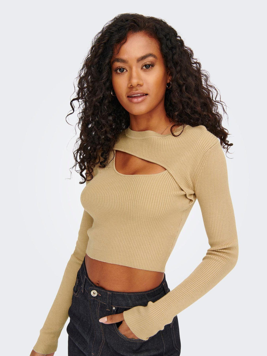 ONLLIZA L/S PEEK-A-BOO PULLOVER EX KNT 