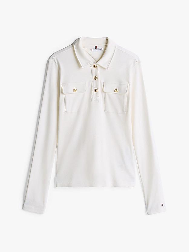 SLIM GOLD BTN POLO L WW0WW45308/Z00 TOMMY HILFIGER