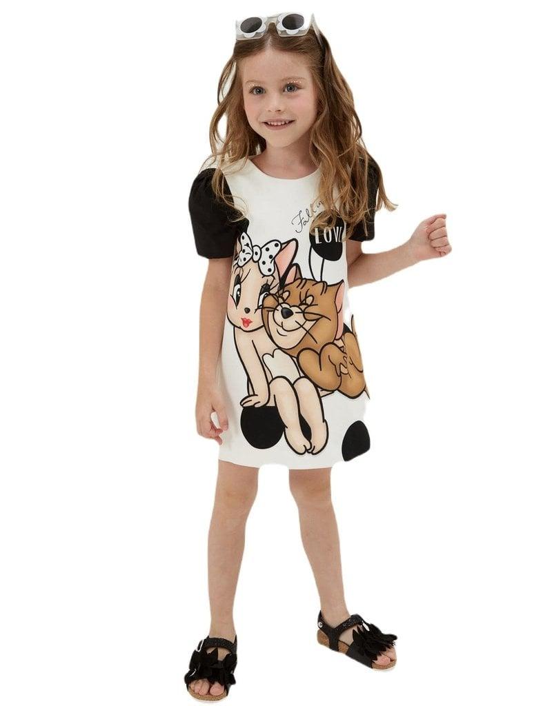 ABITO A TRAPEZIO CREPE MA 11A918 1306/9950 MONNALISA