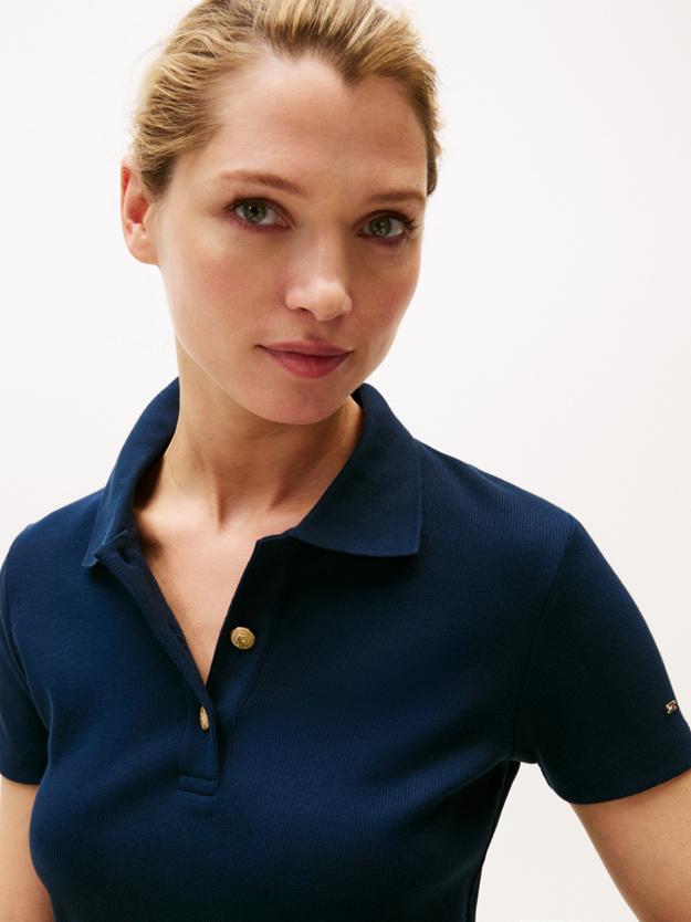 SLIM GOLD BUTTON POL WW0WW45436/C1G TOMMY HILFIGER