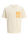 JACK AND JONES JORSPLIT AOP POCKET TEE SS CREW NECK
