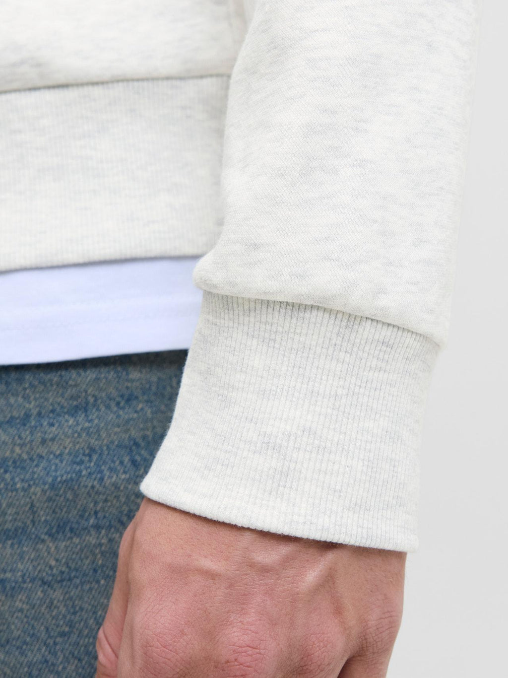 12278618/White Melange JACK AND JONES