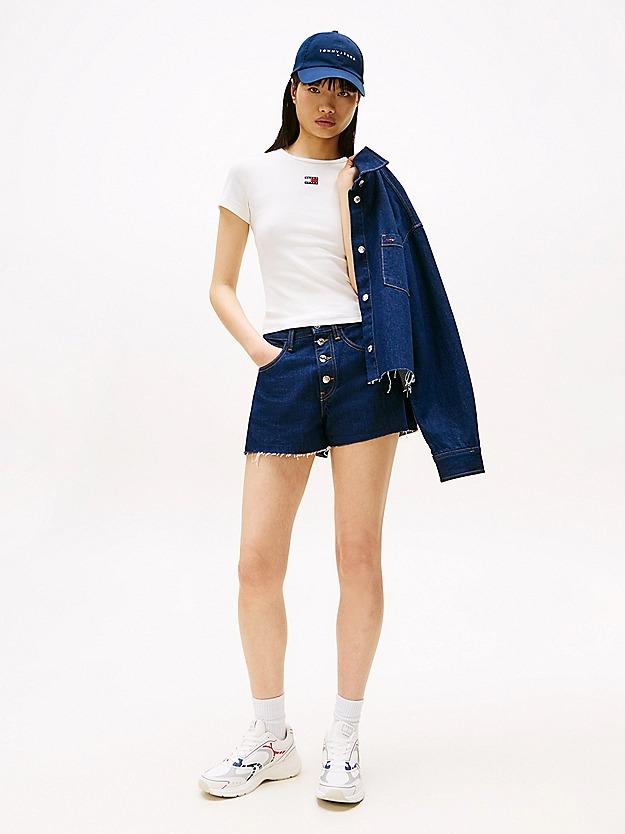 TJW SLIM BADGE RIB T DW0DW17881/YBL TOMMY JEANS