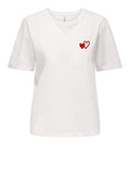 ONLY ONLHAPPY LIFE S/S EMB TOP JRS