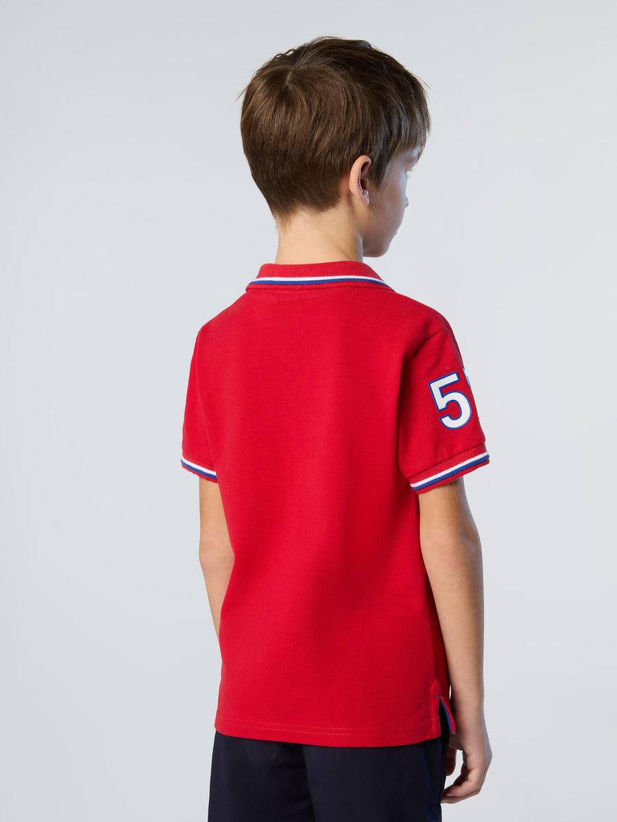 POLO SHORT SLEEVE W/NUMBER APPLICATION ON SLEEVE 