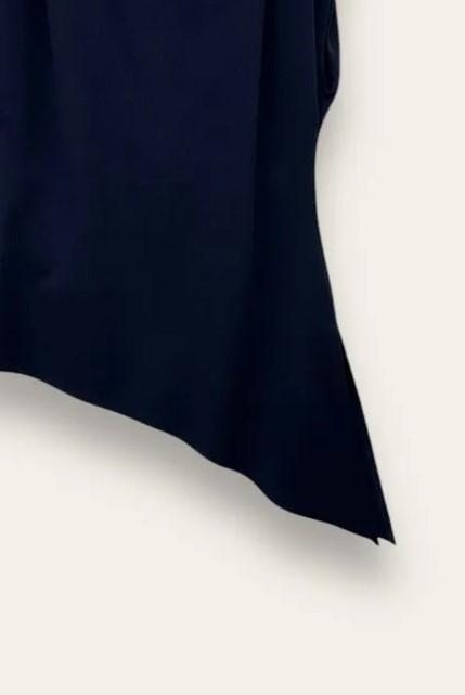 Blusa sagomata asimmetrica in crepe AM-10662-AM-8047/Blu LOVEme