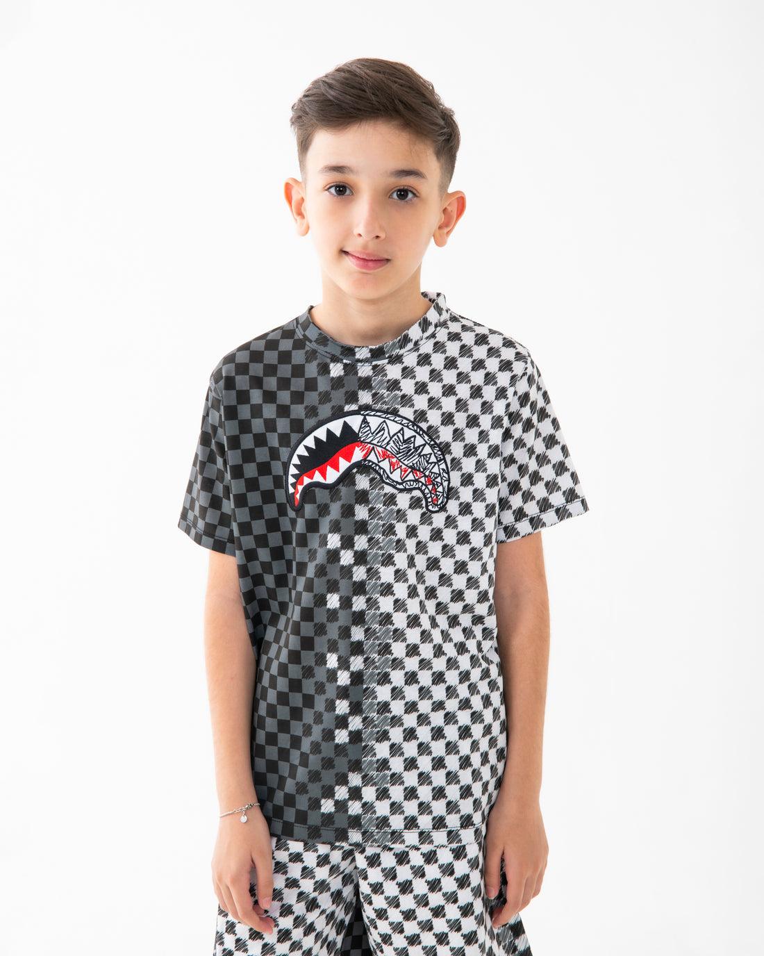 CHECKERED SKETCH REGULAR T-SHIRT 