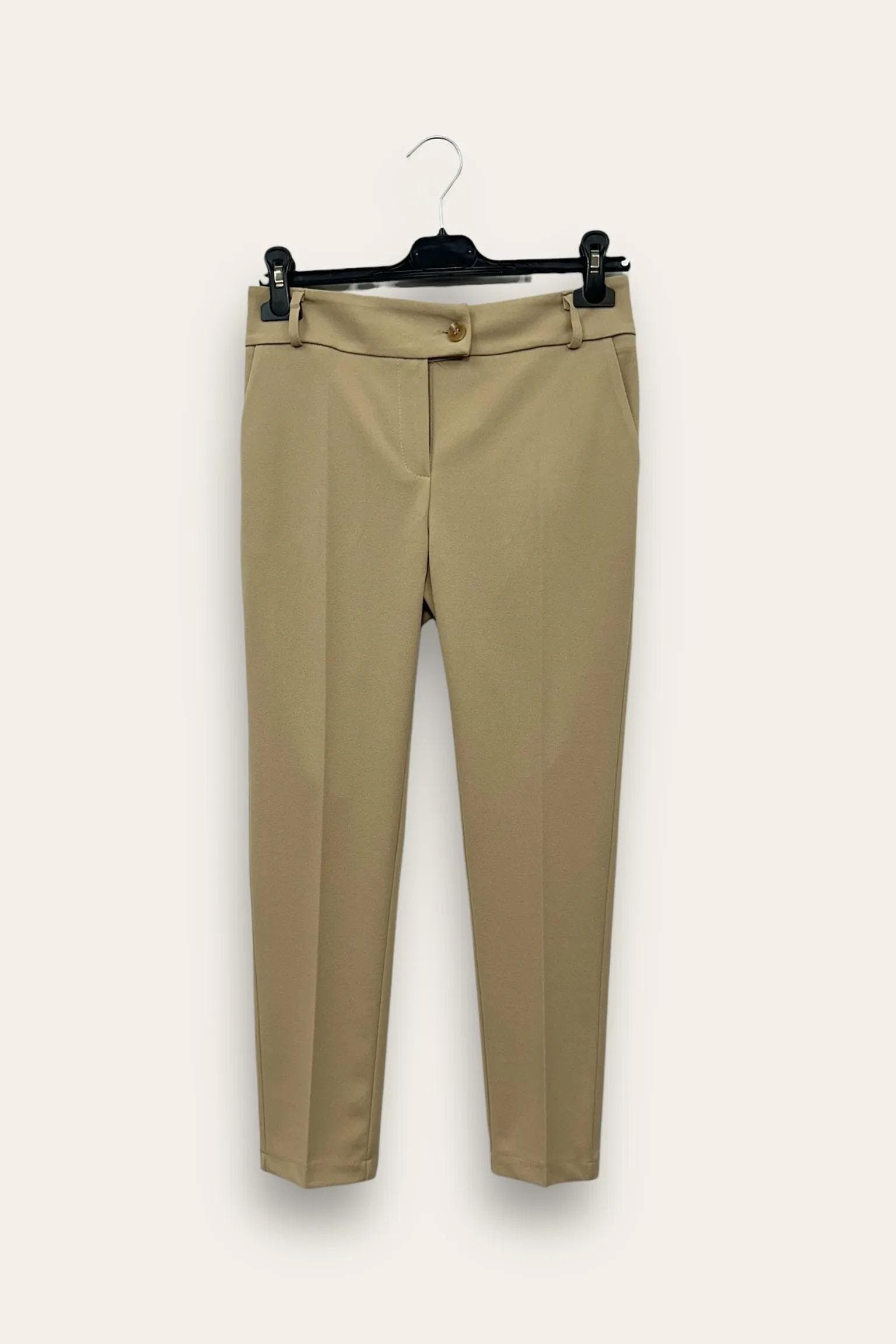 Pantalone a sigaretta in crepe AM-10661-AM-8042/Sabbia LOVEme