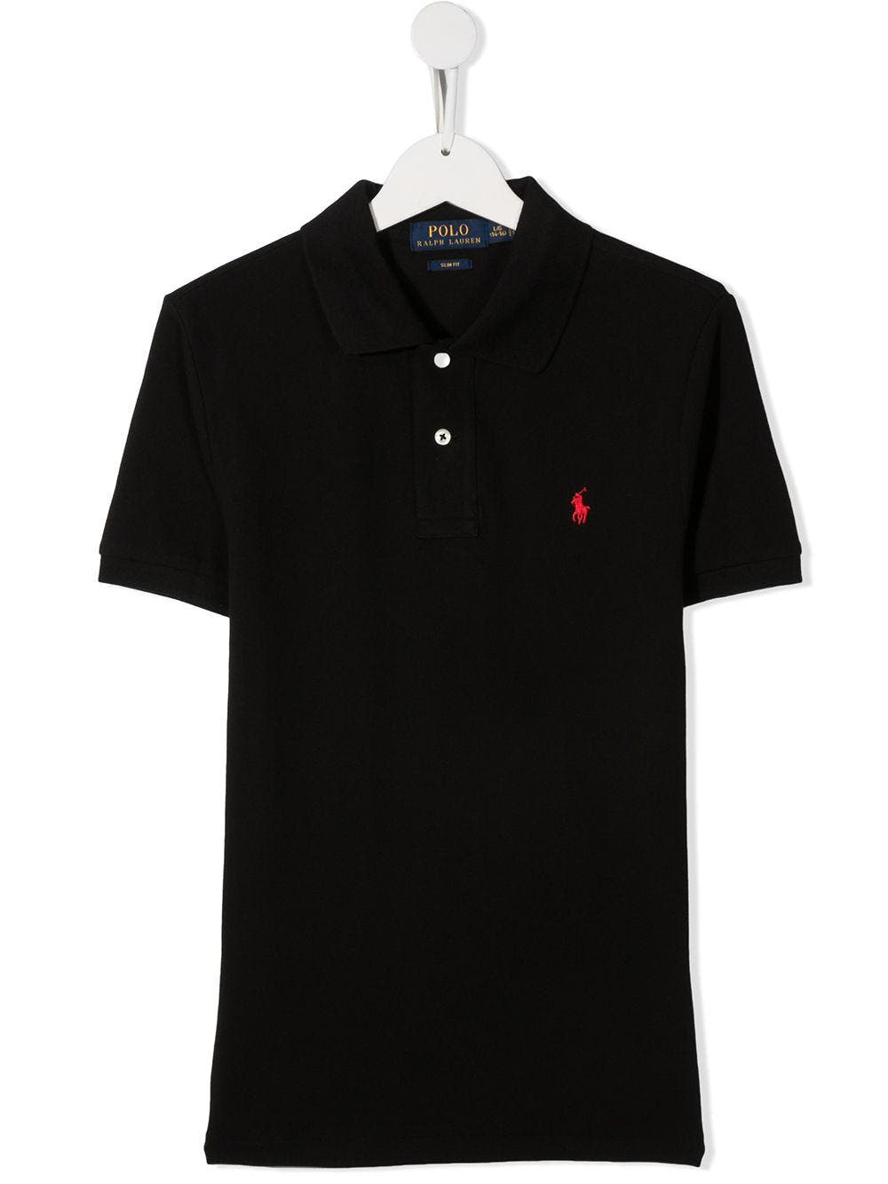 SLIM FIT COTTON MESH POLO SHIRT 