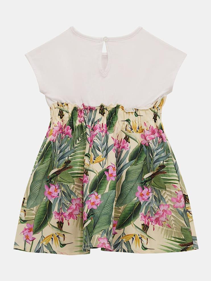 MIXED FABRIC SS DRESS 