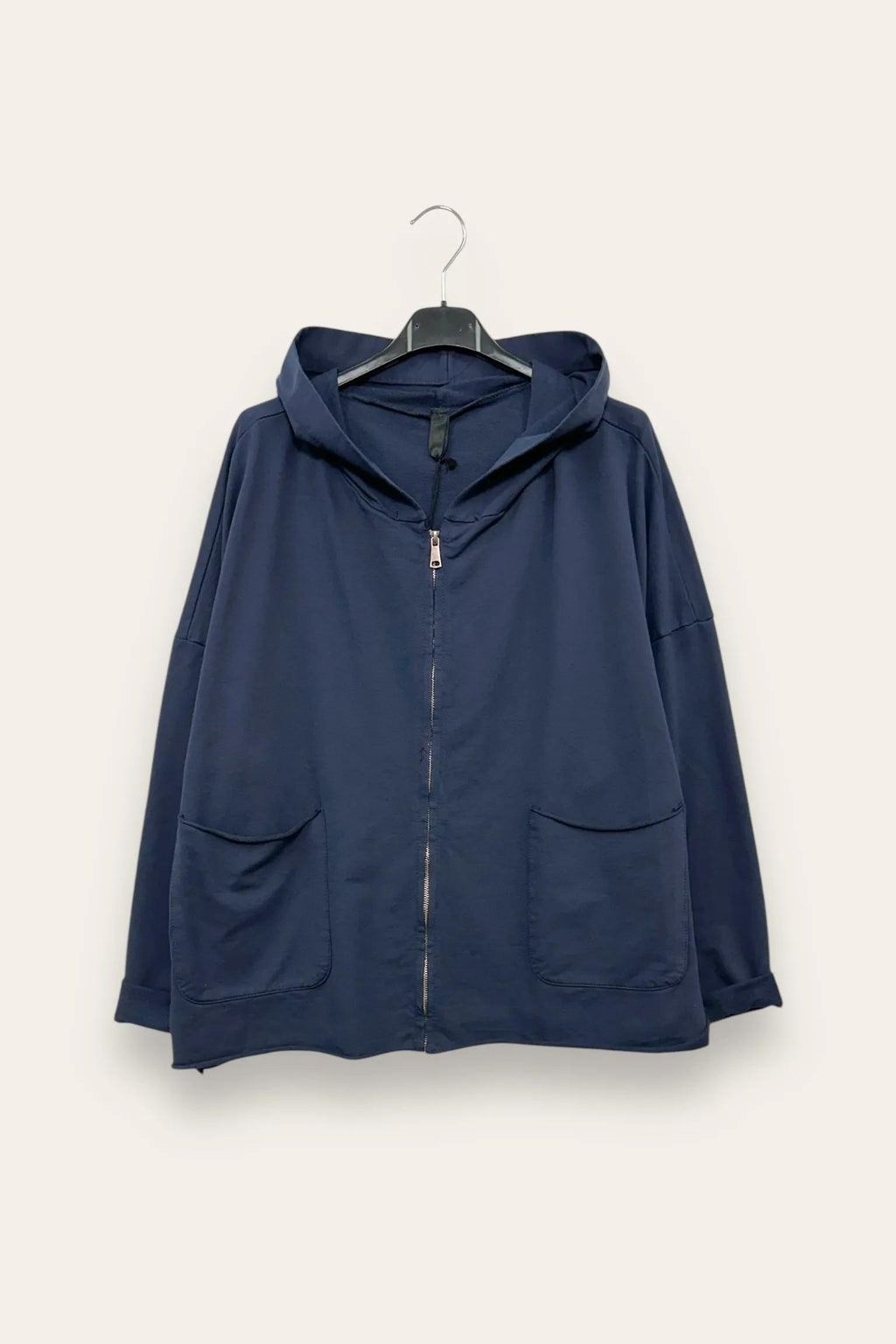Felpa con zip e cappuccio VA-10682-VA-921265TU/Blu LOVEme