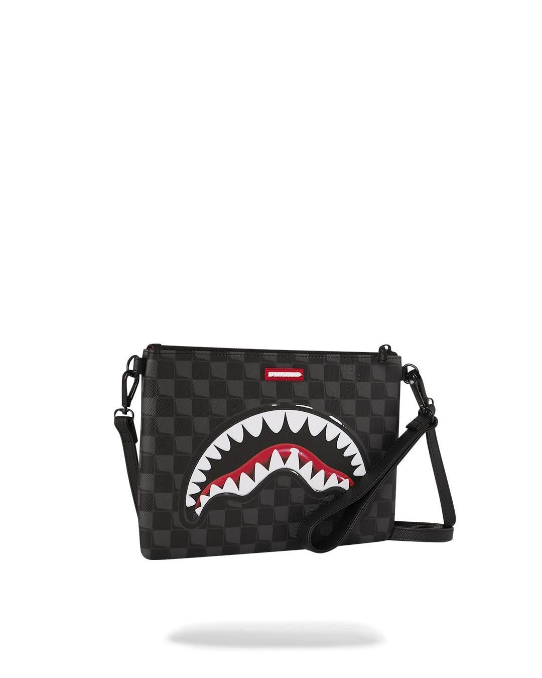 SHARKS IN PARIS BALLOON BLACK<BR/>CROSSOVER CLUTCH 