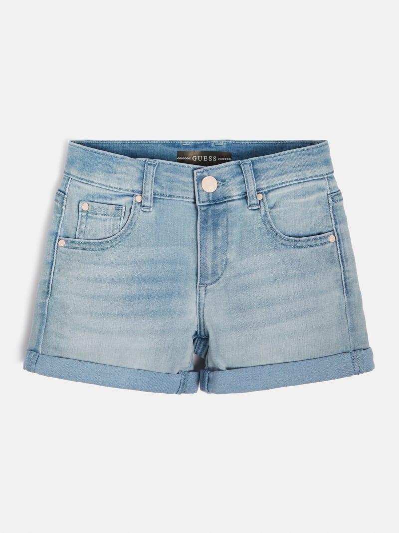 DENIM SHORTS W/STRASS AT BACK 