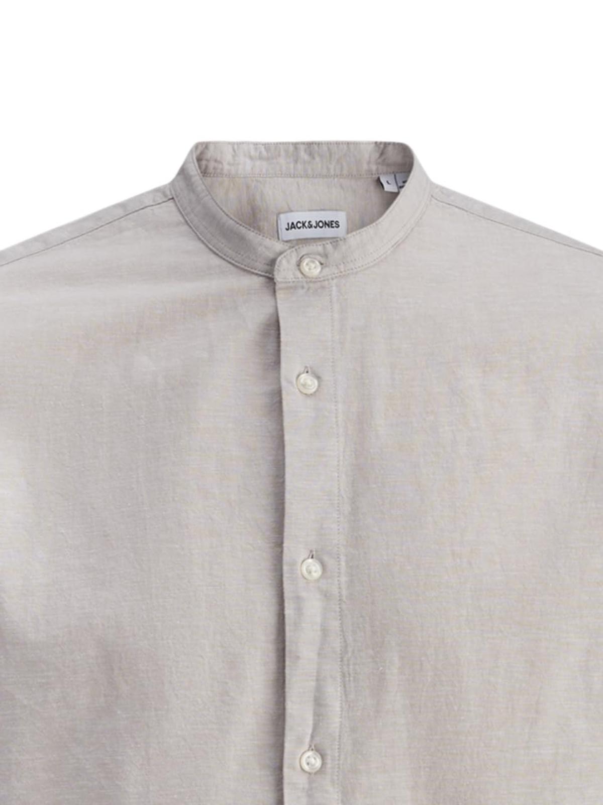 JJEBREEZE LINEN BLEND BAND SHIRT L/S SN 