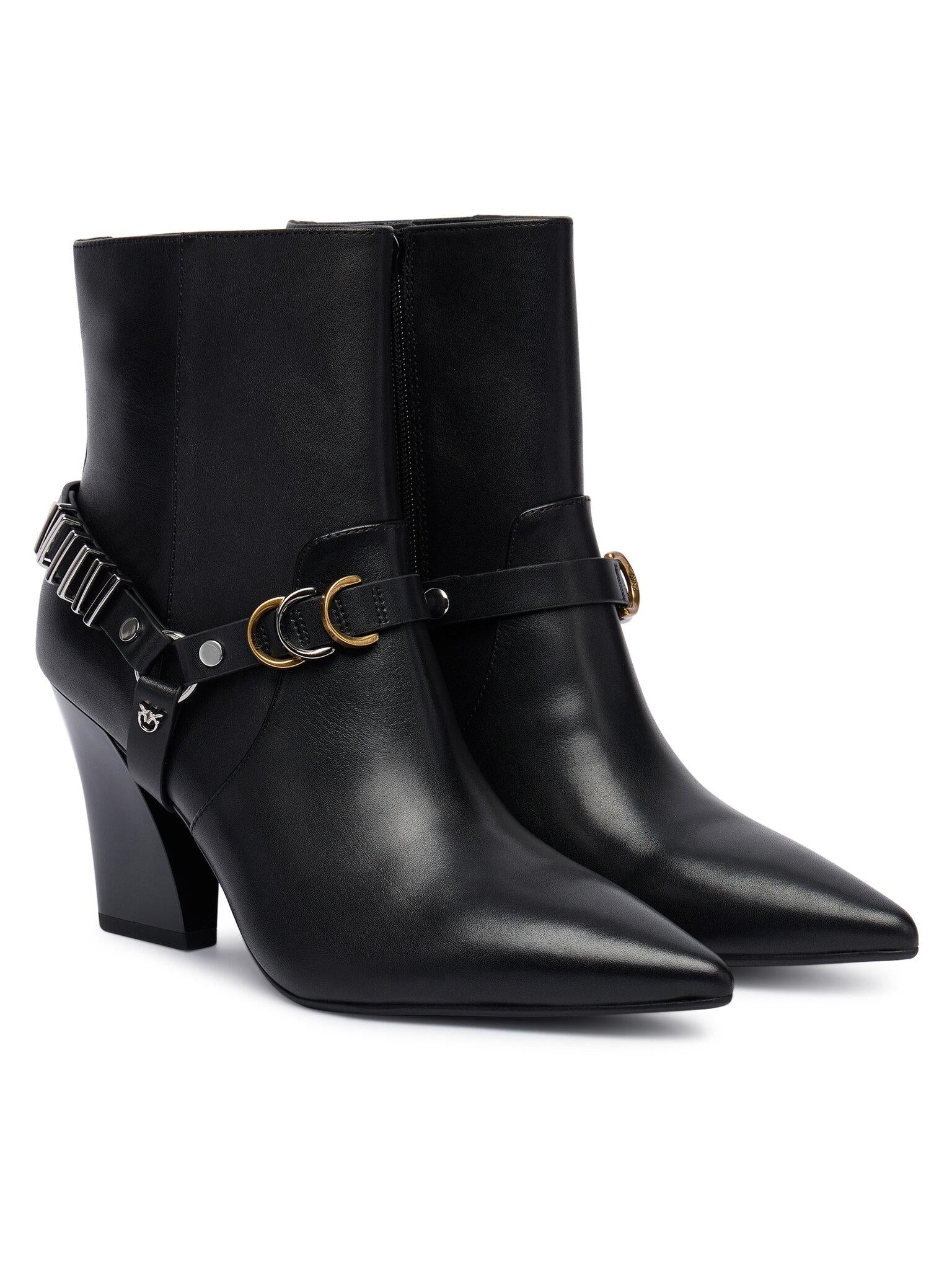 VIOLA 02 - ANKLE BOOT CALF LEATHER SD0417P001/Z99 PINKO