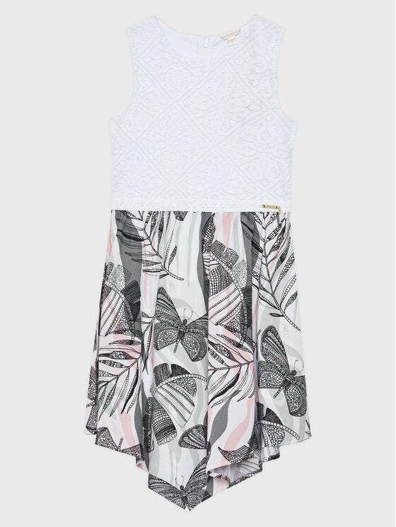 MIXED FABRIC SL DRESS 