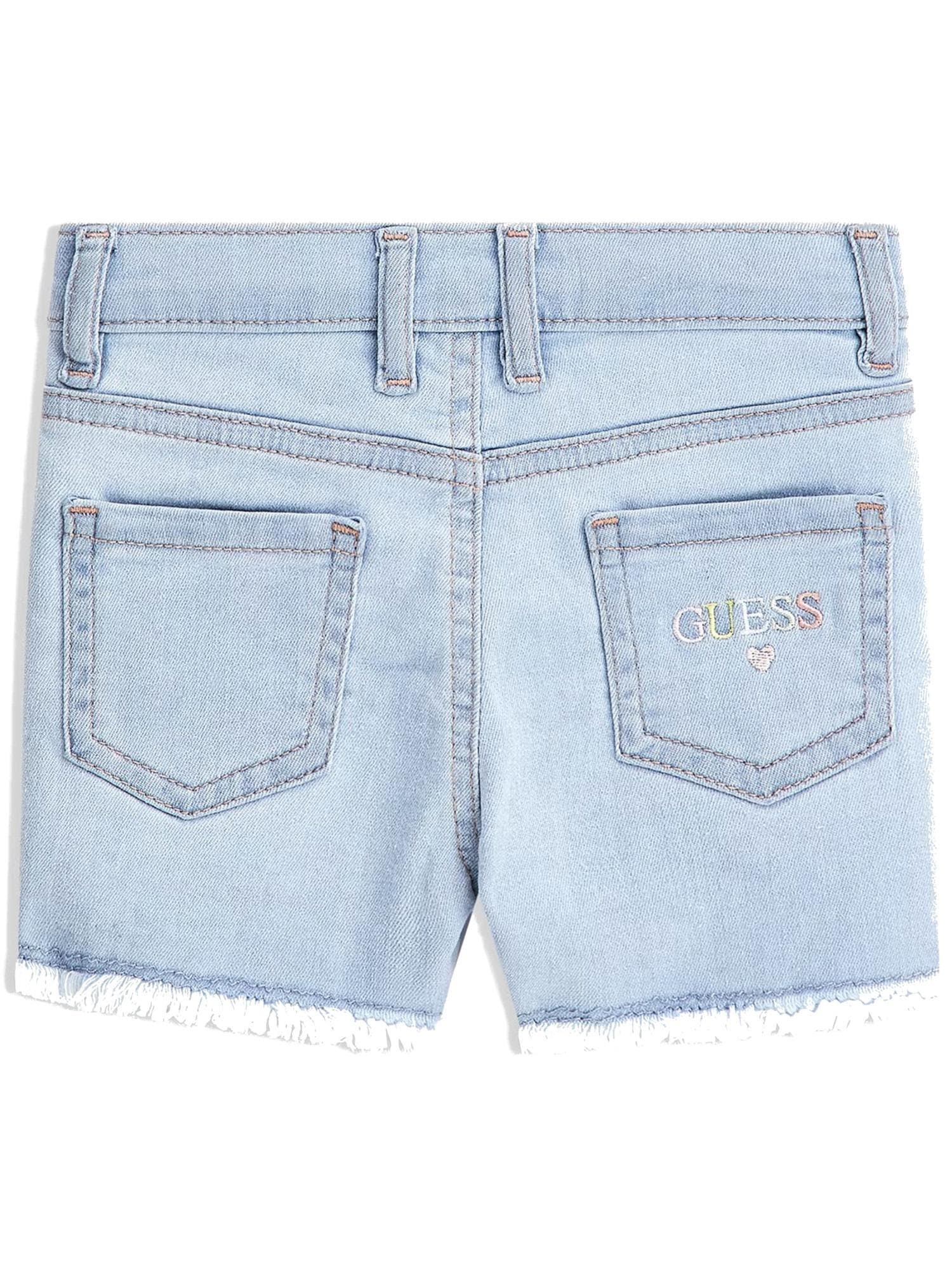 DENIM SHORTS W/EMBY LETTERS K3GD16D4CA0/TELT GUESS