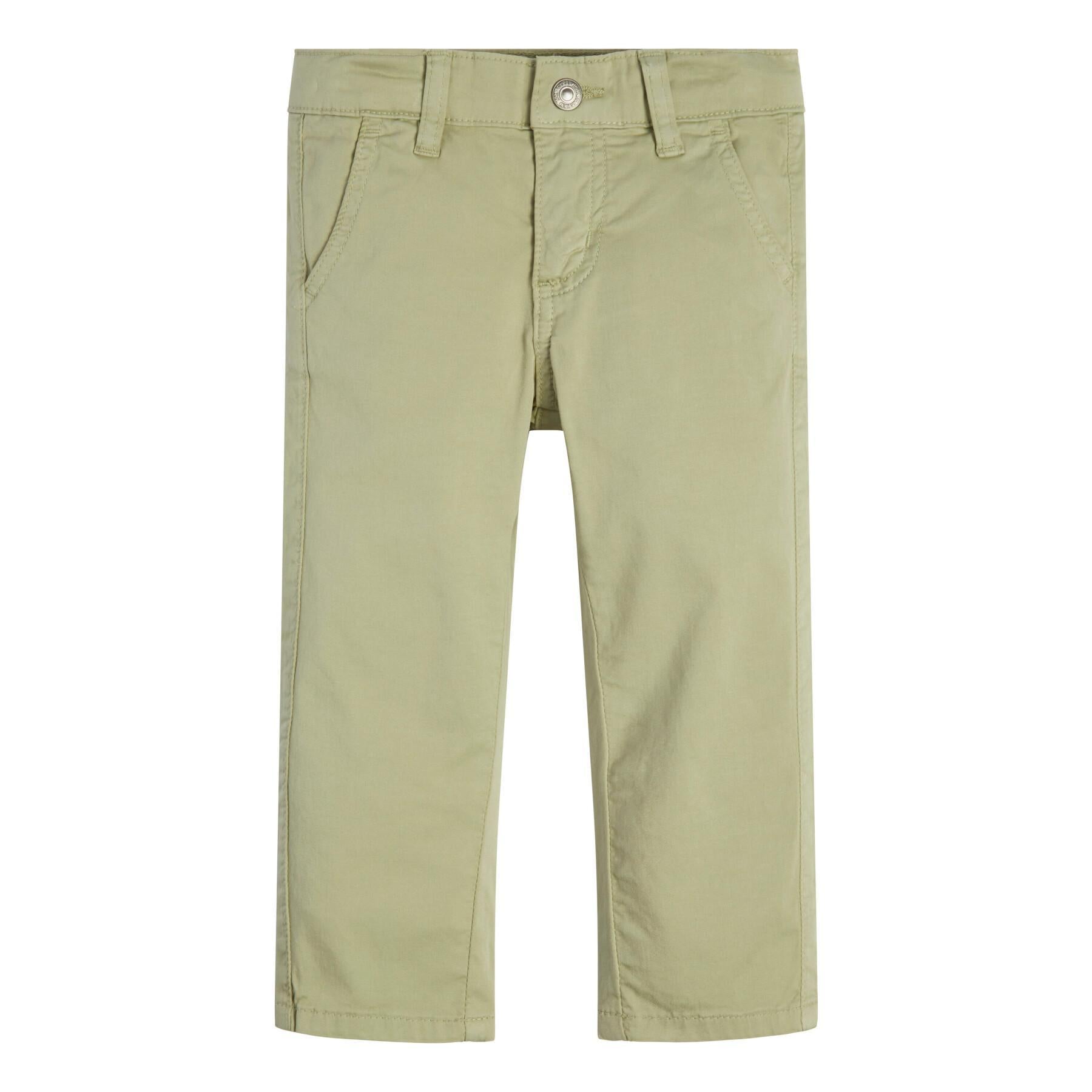 SATEEN CHINO SLIM PANTS 
