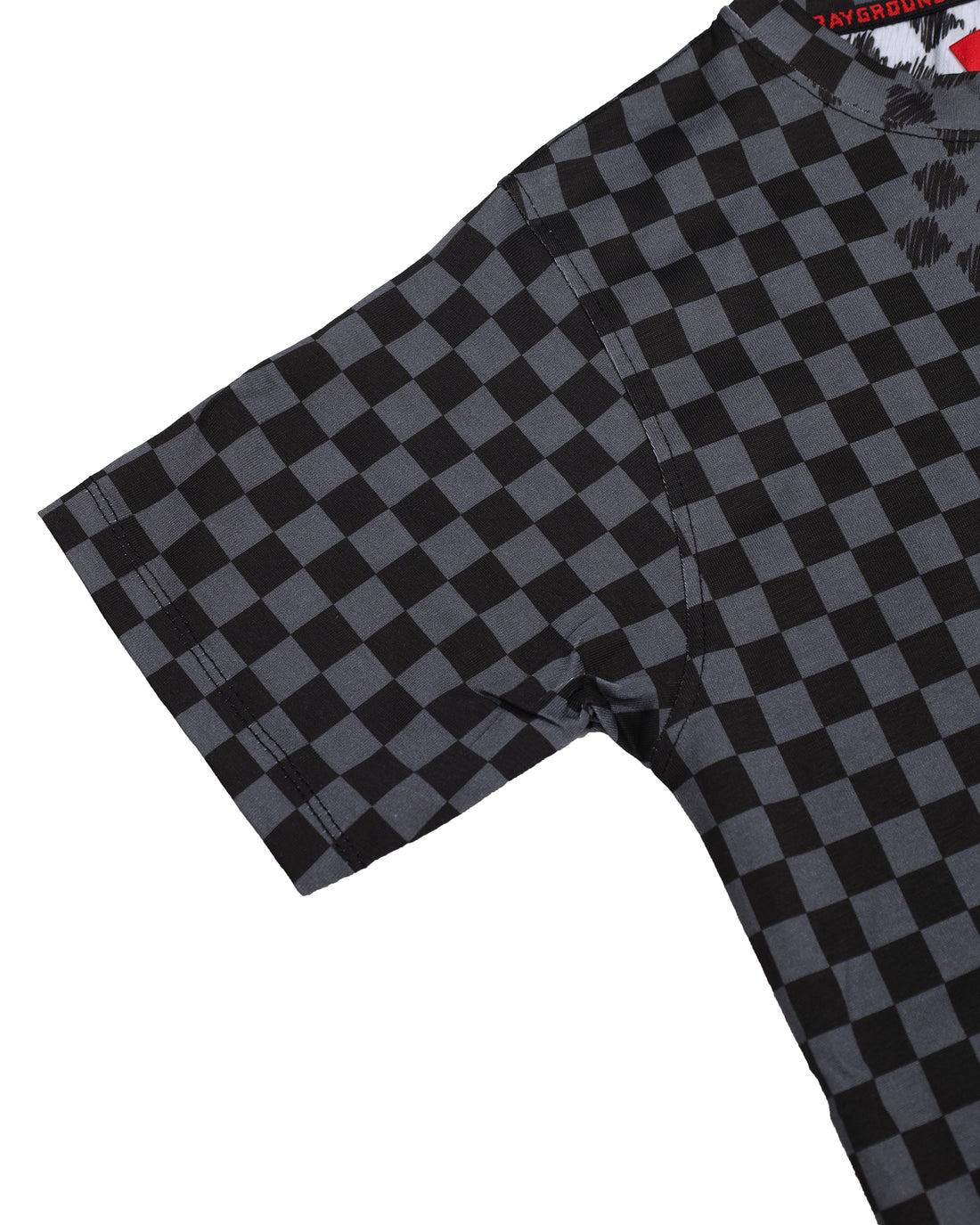 CHECKERED SKETCH REGULAR T-SHIRT 