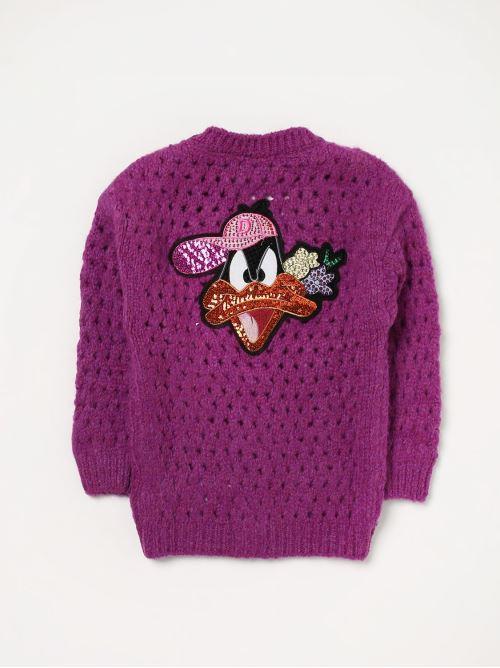 MAXI  CARDIGAN CON PATCH 19B807 2058/64 MONNALISA