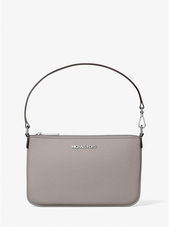 SM CONV POUCH WRISTLET LEATHER 35S5STVW5L/PEARL GREY MICHAEL KORS