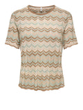 ONLY ONLASTER SS GLITTER O-NECK TEE KNT