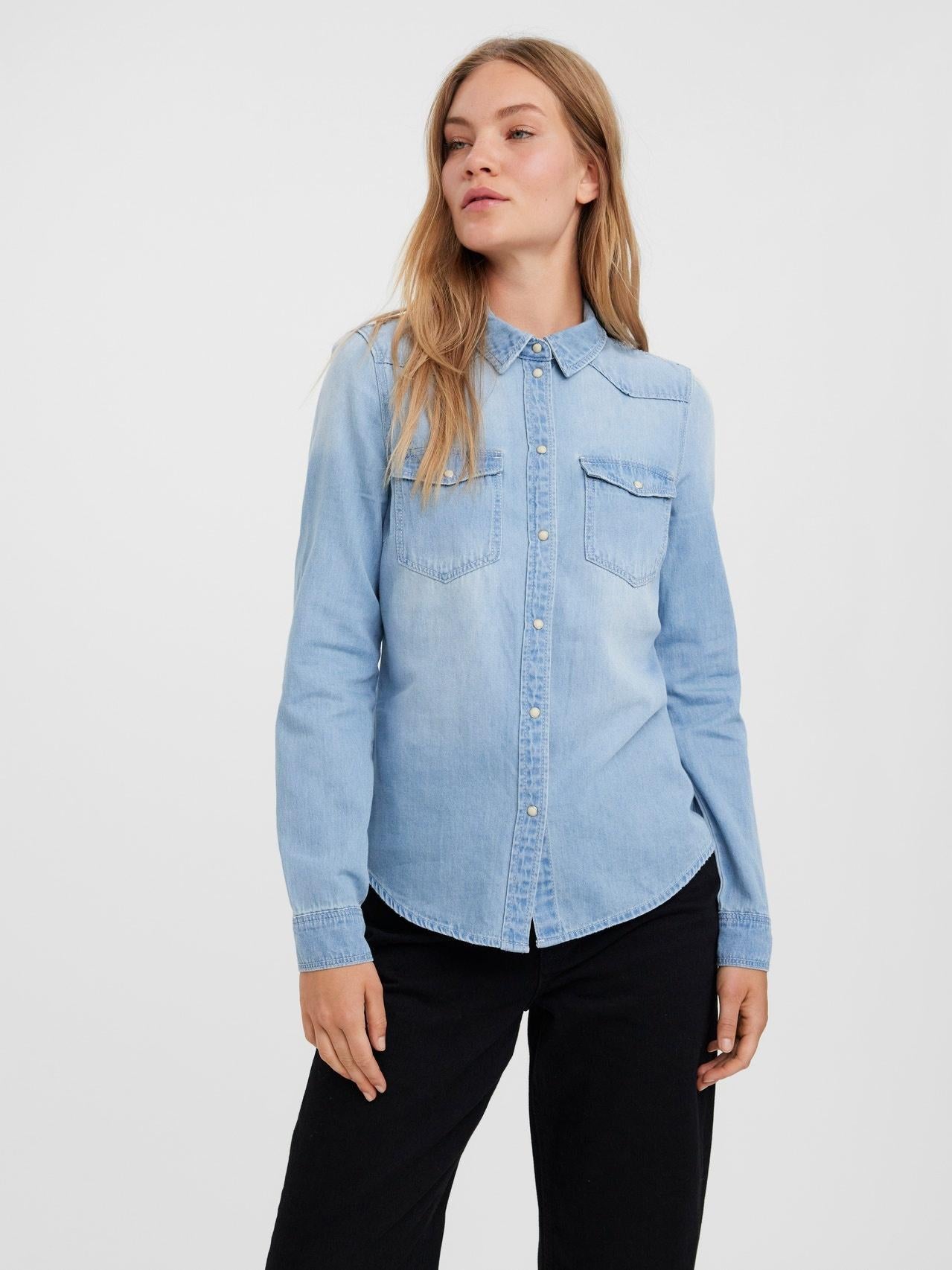 10277523/Light Blue Denim BIRCH STITCH VERO MODA