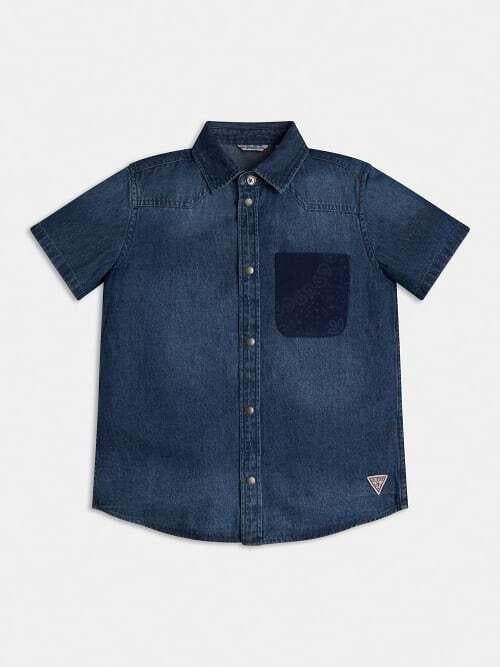 DENIM SS SHIRT L1GH09D14L5/MOJ1 GUESS