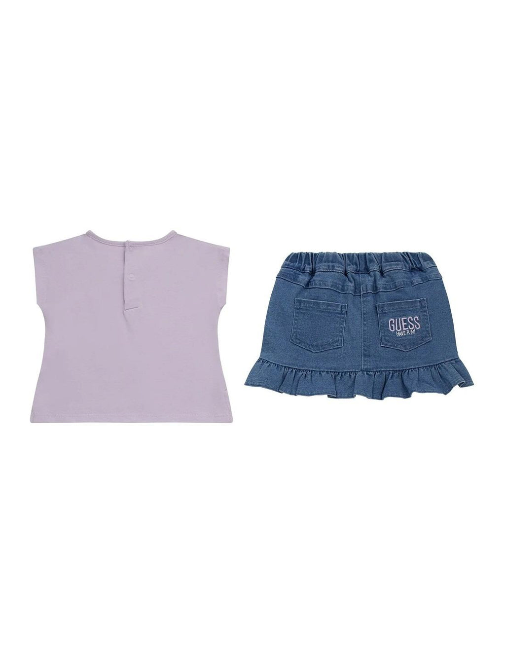 SET SS T-SHIRT+STR DENIM SKIRT 