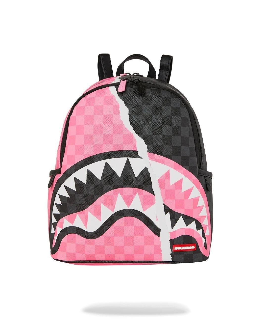 PINK AND BLACK TEAR SIP SAVAGE BACKPACK 