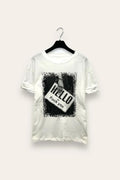 T-shirt con scritta " hello and fu** you" VB-10771/Bianco LOVEme