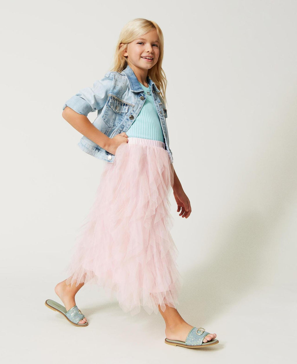 GONNA LUNGA IN TULLE 231GJ2Q8B/10375 TWINSET