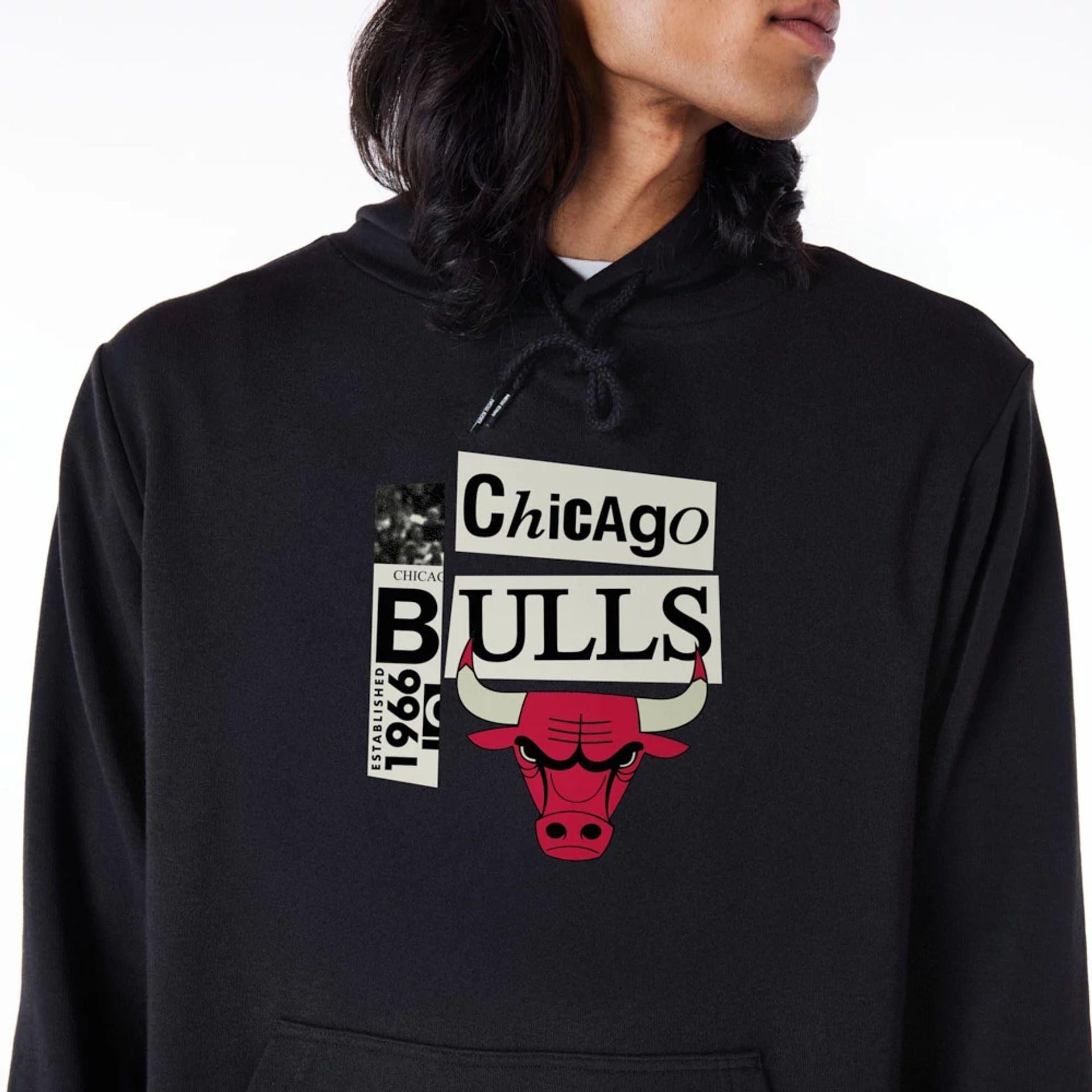 NEWSPAPER GRAPHIC HOODIE CHIBUL  BLKFDR 