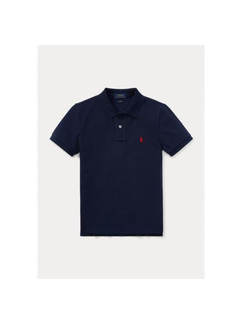 SLIM FIT COTTON MESH POLO SHIRT 
