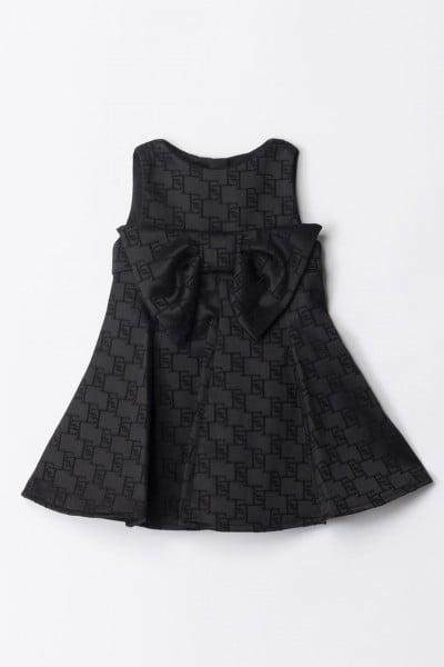 ABITO IN RASO JACQUARD EF NERO EGAB172 0 TV029/N000 ELISABETTA FRANCHI La Mia Bambina