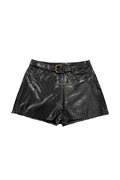 SHORTS IN ECOPELLE CON FIBBIA PINKO 