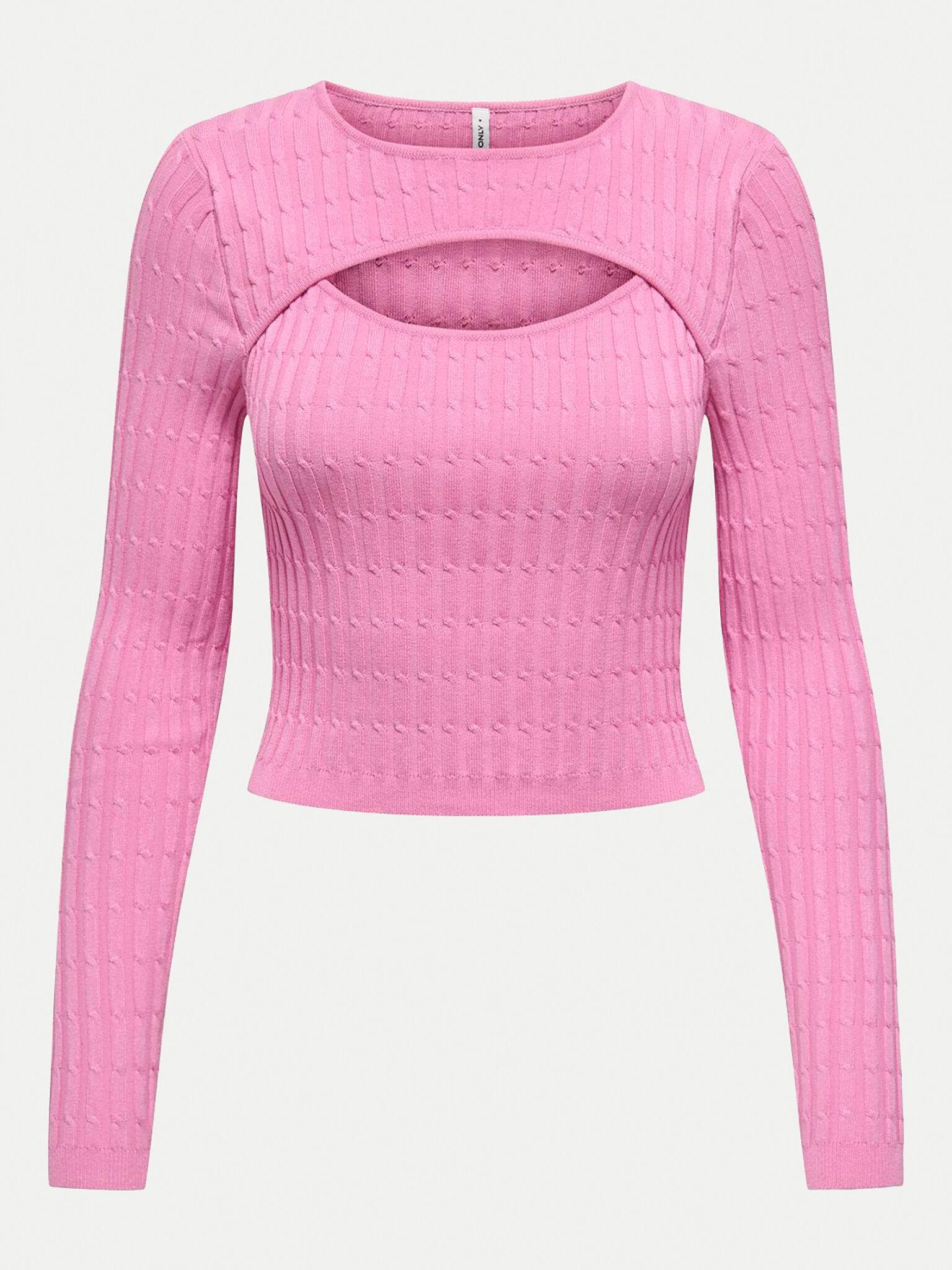ONLMEDDI LS CABLE CROP O-NECK CC KNT 