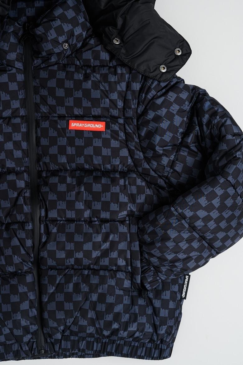 DRIP CHECK DETACH SLEEVE DOWN JKT J SPY1300/GREY SPRAYGROUND