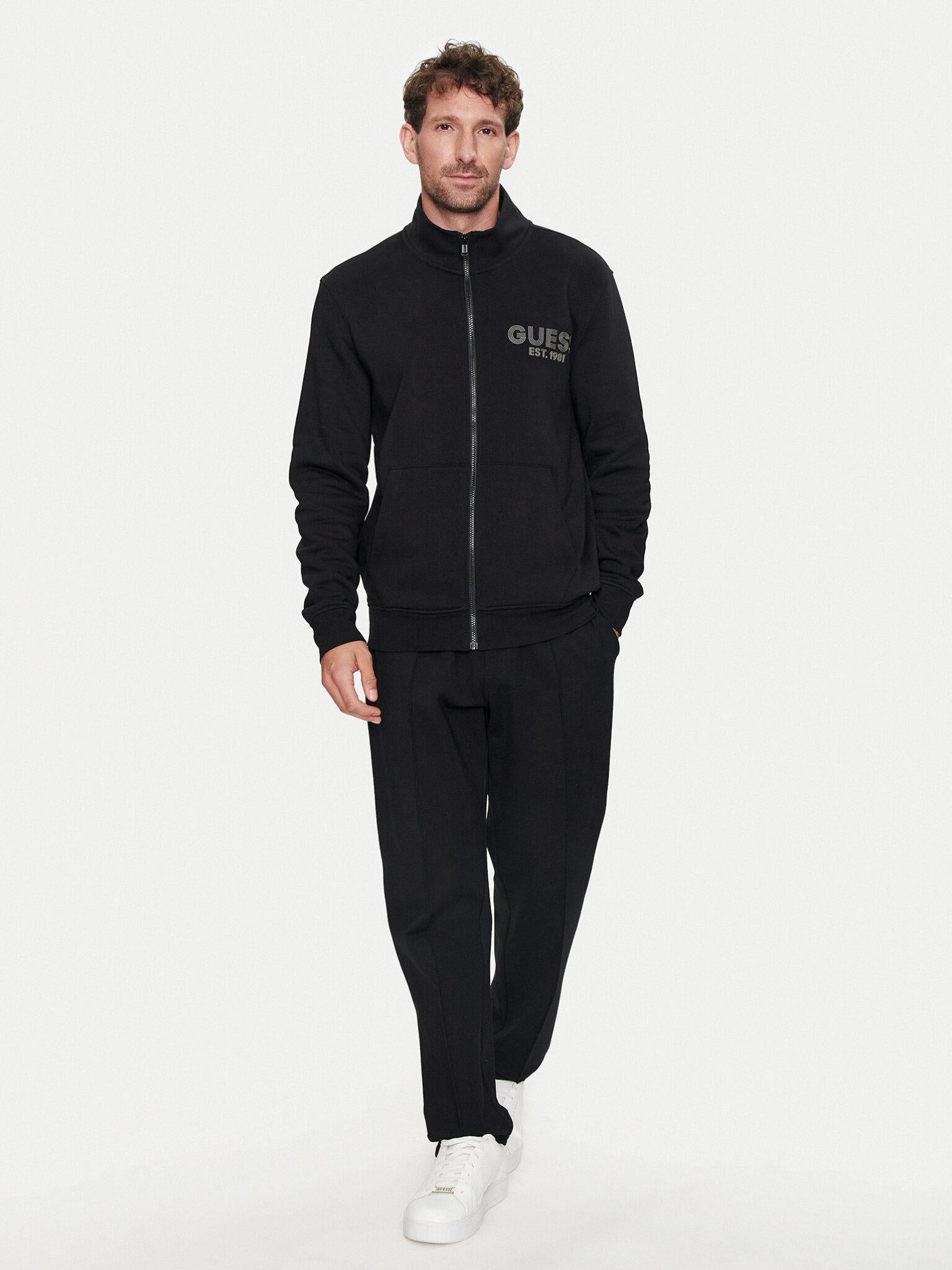 AL HIGH NECK FULLZIP SWEATSH M4YQ80K9Z21/JBLK GUESS