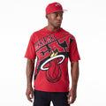 NBA LARGE WRDMRK OS TEE MIAHEA  PNRBLK 