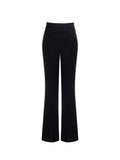 CFC 20264 G-PANTALONE VITA ALTA CON BOTTONI SCUBA 