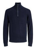 JACK AND JONES JJPANNEL KNIT HALF ZIP AW25
